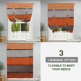 thumbnail image 3 of Tie Up Curtains for Windows Orange Wood Grain Valance Adjustable Balloon Curtain Rustic Brown Wooden Stripe Tie Up Shades for Kitchen Living Room Bedroom Privacy Curtain Drape 34x45 Inch, 3 of 9
