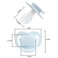 thumbnail image 5 of CutiePlusU Adult Sized Pacifier Big Shield Printed Cute Paci 2 Pieces, 5 of 6