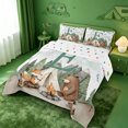 thumbnail image 2 of meiyoeat Cartoon Rv Country Style Full Size Comforter Sets For Boys,Rustic Letter E Print Bedding Comforter Set,Polkadot Reversible,3pcs,1 Comforter and 2 Pillowcases, 2 of 7