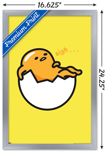 Gudetama - Sigh Wall Poster, 14.725" x 22.375" Framed