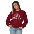 thumbnail image 4 of I Take My Coffee Hot and Steamy Women Crewneck Sweatshirt Brisco Brands 4X, 4 of 6