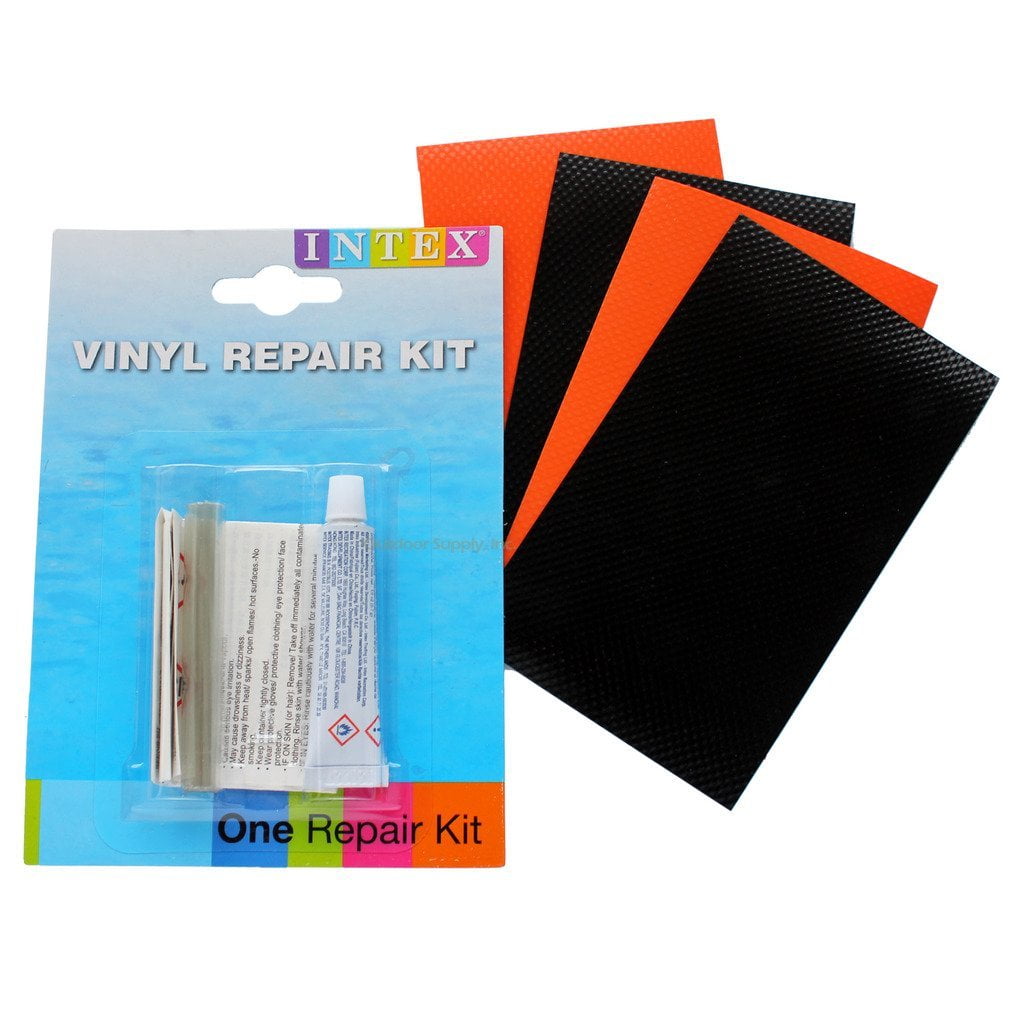 4x Orange+Black 3x5" Vinyl+Intex Repair Kit for Inflatables Boat Raft