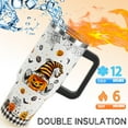 thumbnail image 3 of Halloween Tumbler with Handle 40 oz Gnomes Bats Pumpkin Ghost Coffee Travel Mug Stainless Steel Goth Spider Web Insulated Cups Cute Halloween Decor Gifts, 3 of 6