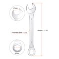 thumbnail image 2 of Uxcell Thin 6-Point Combination Wrench, Metric Mirror-Chrome Plated High Carbon Steel, 27mm, 2 Pack, 2 of 5