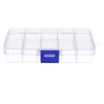 thumbnail image 2 of Craft County Plastic Clear Beads Display Storage Box  Storage Container  2.7x4.7x0.9 In  Adjustable Dividers and Removable Grid Compartment, 2 of 3