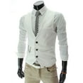 thumbnail image 2 of CHUOU Men's Business Leisure Wedding Vest V Neck Sleeveless Slim Jacket Vest, 2 of 4