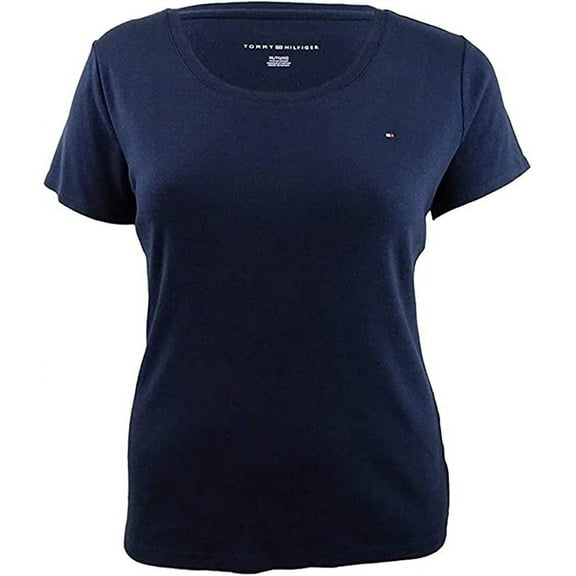 Tommy Hilfiger Women's T-Shirt Short Sleeve (Sky Capt,S)