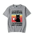 thumbnail image 6 of Black Cat I’m Not Arguing Graphic T Shirts Funny Cat Coffee Tshirts Oversize T-shirt Fashion Harajuku T-shirts Men Brand T-shirt, 6 of 6