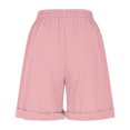 thumbnail image 4 of snilers Womens Wide Leg Shorts Summer Beach Casual Short Pants Loose Knee Length Sweatpants Elastic Waist Trousers, 4 of 5