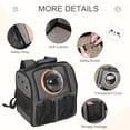 thumbnail image 5 of PawHut Foldable Pet Carrier Backpack with Two Storage Packets, Breathable Mesh, Transparent Window & Adjustable Shoulder Strap for Small Cats & Dogs Travel Hiking, Grey, 5 of 9