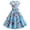 A-Light Blue515, variant on XIAOCHA Women's Gingham Flared Midi Dress Fitted Plaid Elbow Sleeve V Neck Gown Structured Retro Daily Dresses