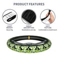 thumbnail image 6 of Elastic Steering Wheel Cover, Light Green spots Stretch Thickening Car Steering Wheel Cover Women Men, Steering Wheel Protector Universal 15 in, 6 of 7