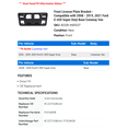 thumbnail image 2 of Front License Plate Bracket - Compatible with 2008 - 2019, 2021 Ford E-450 Super Duty Base Cutaway Van 2009 2010 2011 2012 2013 2014 2015 2016 2017 2018, 2 of 2