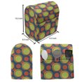 thumbnail image 5 of Retro Lounger Chair Bag, Spotty Pattern with Orange and Green Circles in Diagonal Direction, High Capacity Storage with Handle Container, Lounger Size, Yellow Green Orange, by Ambesonne, 5 of 5