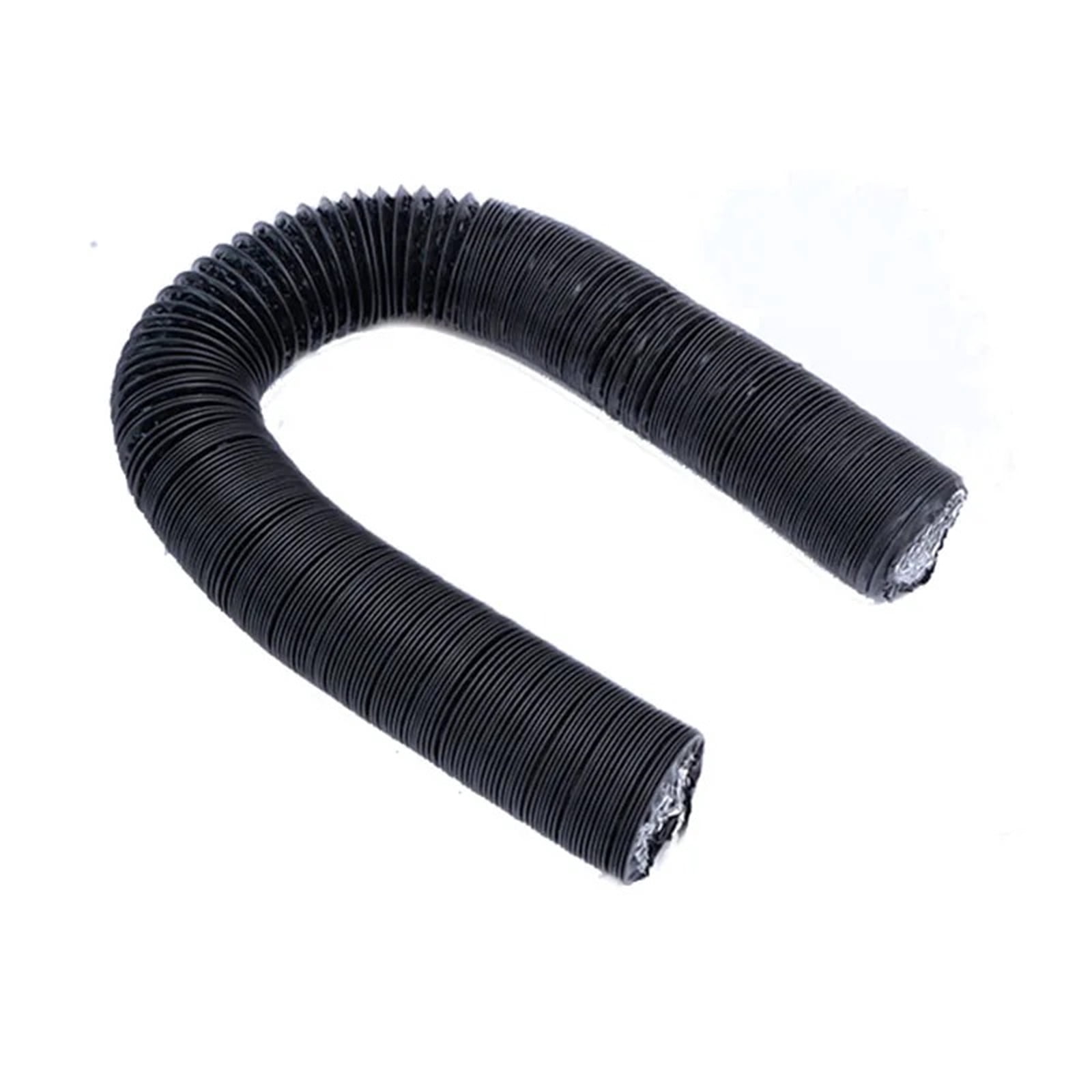 Black 4 Inch 10ft Dryer Vent Hose Flexible Insulated Air Ducting PVC Aluminum Foil for HVAC Ventilation
