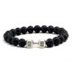 thumbnail image 1 of Pulsera con mancuernas para hombre y mujer, brazalete de cuentas ajustable, joyería de Yoga, brazaletes originales, color negro, 1 of 4