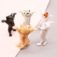 thumbnail image 3 of piezas de soporte de papelería para gatos, soporte para bolígrafos bailarines, soporte para bolígrafos con forma de gato bailarín, 3 of 5