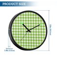 thumbnail image 3 of Indoor 12' Voice-Activated Luminous Decoration Wall Clock With LED Night Light Light Green Gingham, 3 of 8