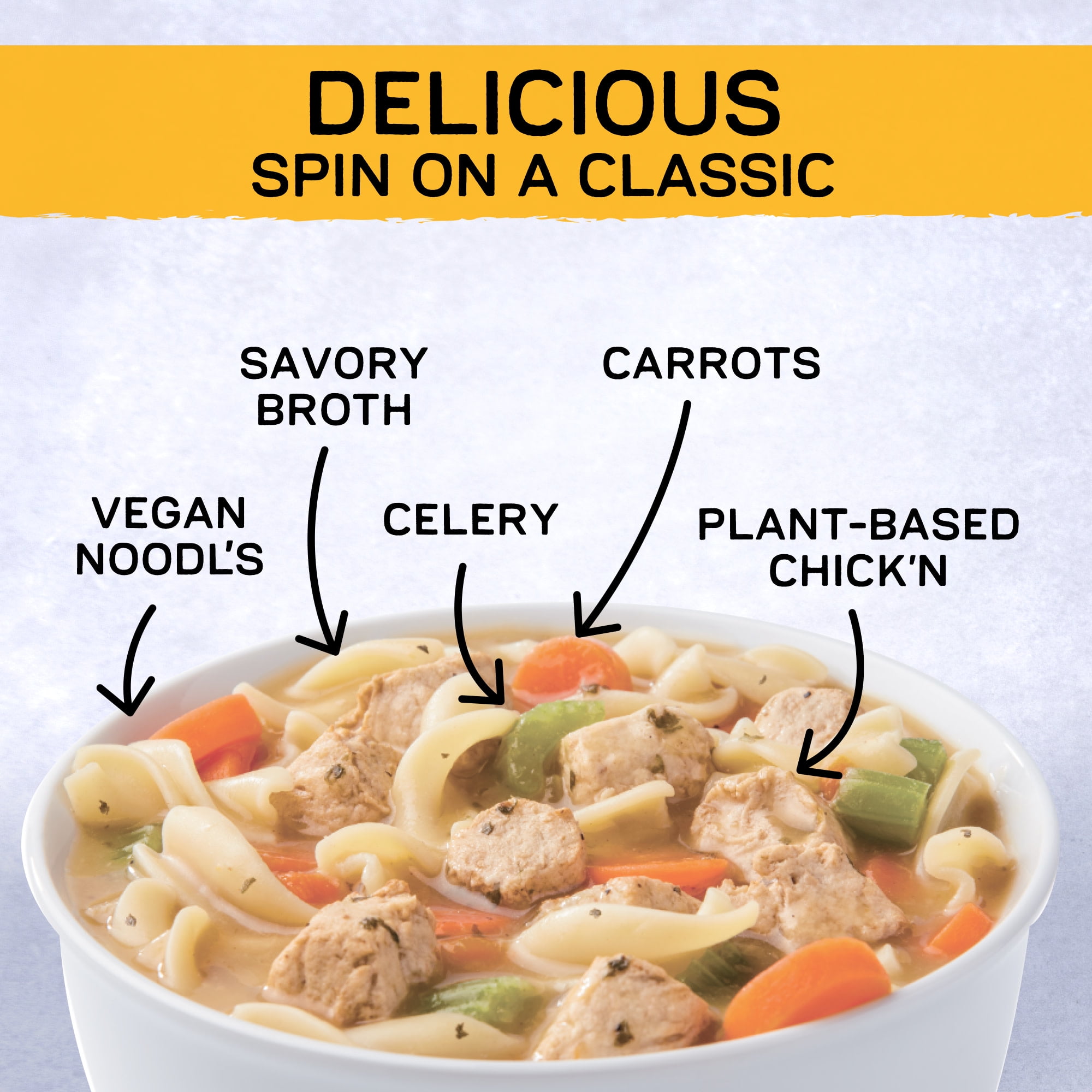 (2 pack) Gardein Plant-Based Chick'n Noodl' Soup, Vegan, 15 oz.
