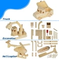 thumbnail image 2 of Easy Playhouse: Wood Building Toy Kit - DIY 3 Vehicle Projects: Helicopter, Truck & Excavator, 12 Paint Colors & 2 Brushes, Arts & Craft Set, Kids 8+, 2 of 8