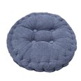 thumbnail image 1 of Coussin d'Assise Épaissi Rond en Velours Côtelé pour Chaise, Tapis, Bleu Marine, 1 of 6