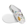 thumbnail image 3 of Daiia Colorful Poodle Dog Print Women’s Fuzzy Slippers Memory Foam Lightweight House Shoes Cozy Loafer Flannel House Shoes-35/36, 3 of 7