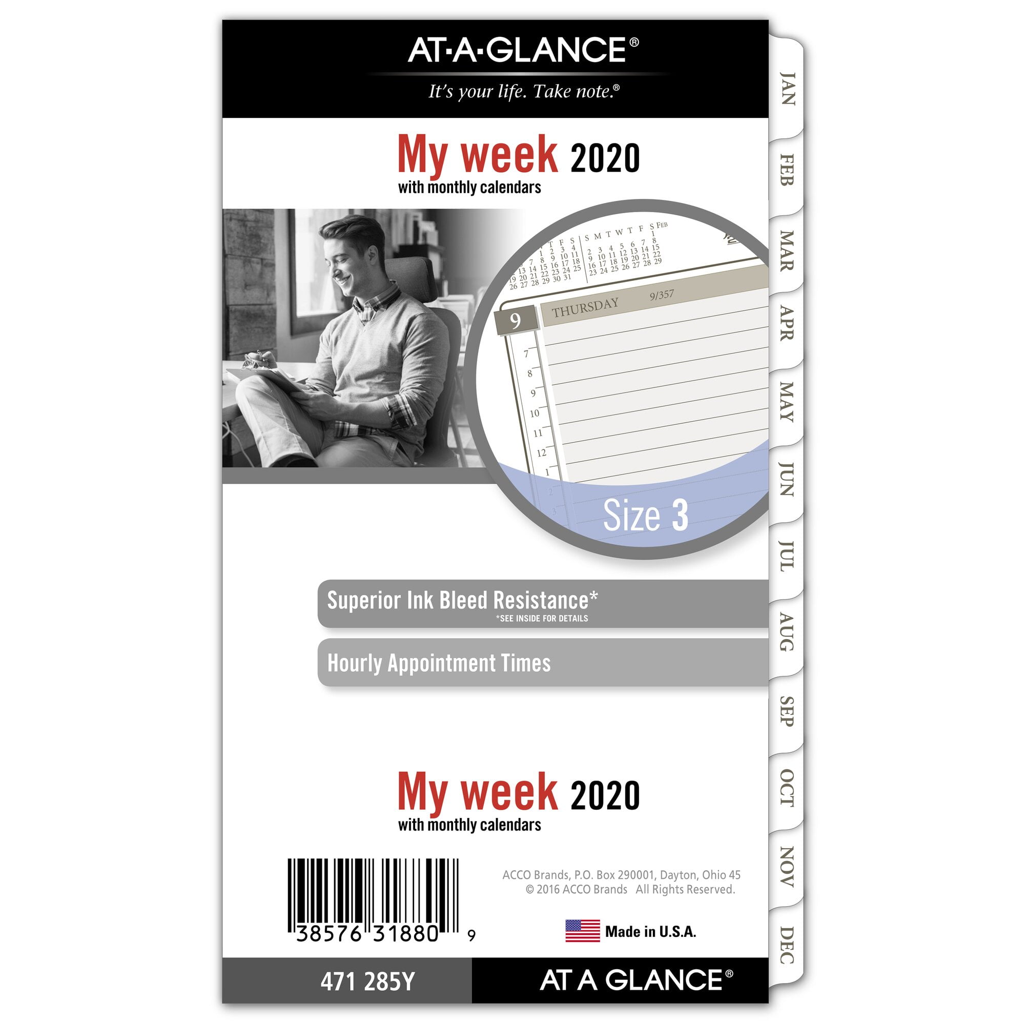 At a glance day runner weekly planner refill size 3 weekly planner