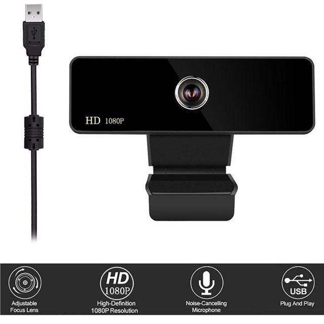 VONKY HD Webcam 1080P Drive Free Web Cam With Microphones and Clip For Gaming Conferencing Laptop Desktop Computers
