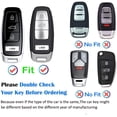 thumbnail image 2 of Key Fob Cover Compatible with Fit for Audi A4 A3 Q3 Q5 Q7 TT TTS RS3 S4 S3 A1 S6 RS4 RS6 Q2L ABS Smart Remote Key Case Keychain Case Holder Protector,Deep Red, 2 of 7