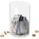 thumbnail image 1 of Hucha acrílica, hucha acrílica transparente de 9 x 15 cm para guardar dinero en efectivo o monedas, hucha que no se puede abrir, adecuada para adultos y niños, 1 of 5