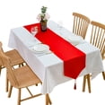 thumbnail image 2 of 1 paquete de camino de mesa de satén rojo de 280 x 30 cm, caminos de mesa para bodas, fiestas de cumpleaños, decoración de banquetes (1 paquete, 280 x 30 cm, rojo) JAMW Sencillez, 2 of 3
