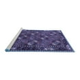 thumbnail image 2 of Ahgly Company Machine Washable Indoor Round Oriental Blue Industrial Area Rugs, 4' Round, 2 of 4