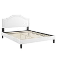 thumbnail image 4 of Modway Adelaide Performance Velvet Queen Platform Bed in White, 4 of 10