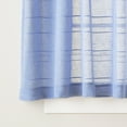 thumbnail image 4 of Mainstays Woven Stripe Sheer Tab Top Curtain, Single Panel, Blue, 50" W x 63" L, 4 of 6