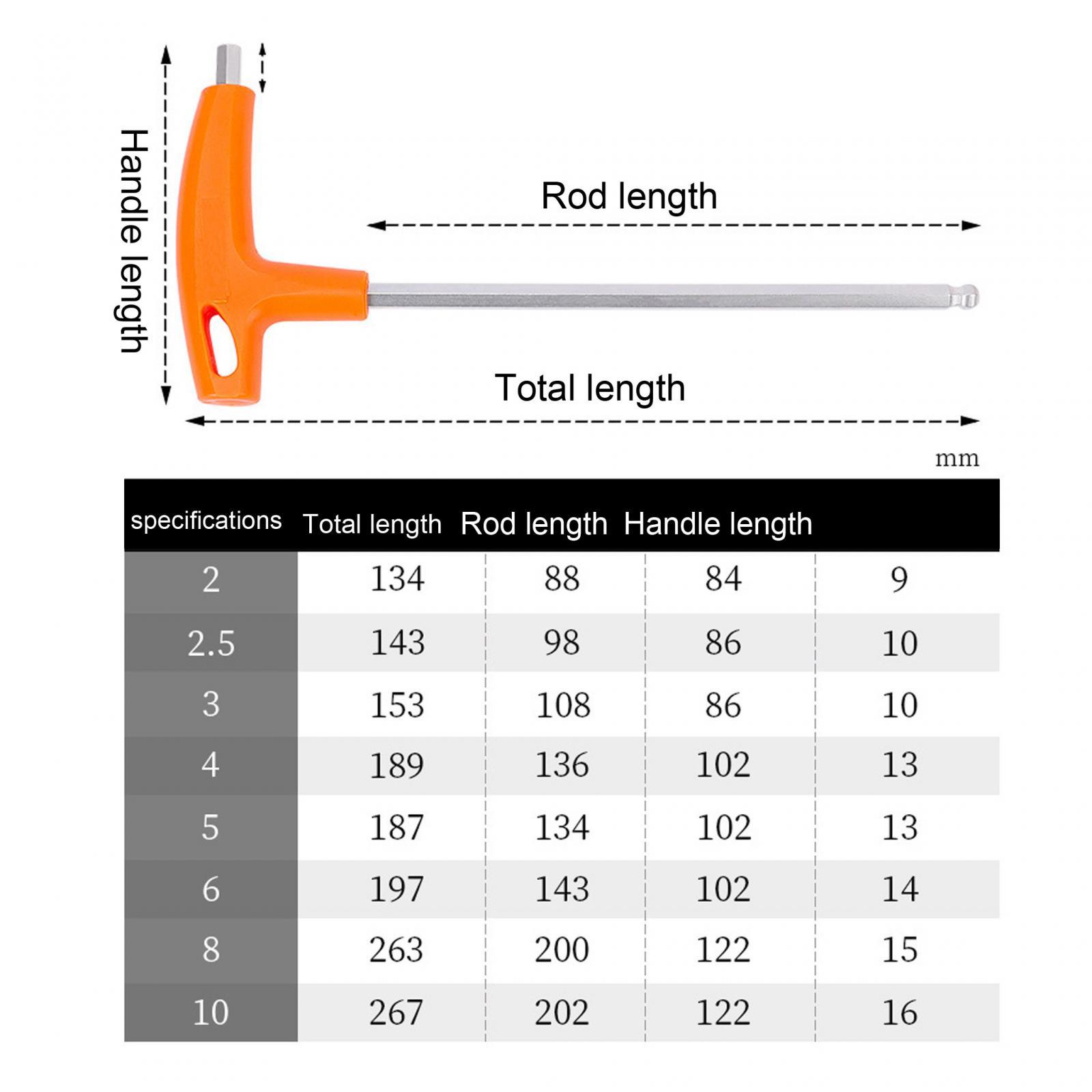 Jeu De 8 Clés Allen Métriques MM Hexagonales Avec Poignée En