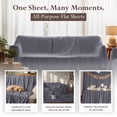 thumbnail image 6 of Utopia Bedding Flat Sheet - 1 Pack Queen, Grey - Soft Brushed Microfiber Fabric - Shrinkage & Fade Resistant Top Sheet - Easy Care Bed Sheet, 6 of 7