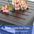 thumbnail image 5 of SUMMIT LIVING Outdoor Metal Bistro Side Table Patio End Table with Umbrella Hole, Black, 5 of 7