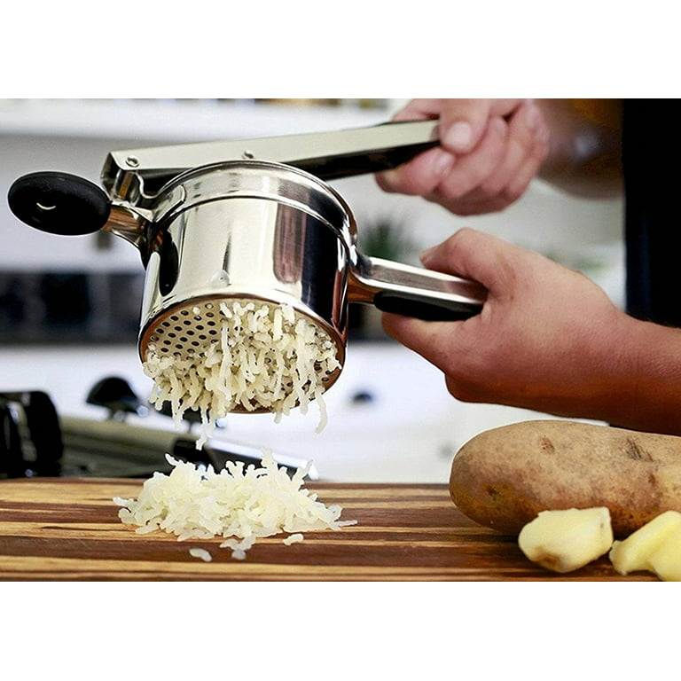 GloTika Large 15oz Potato Ricer with 3 Interchangeable Discs, Heavy Duty  Stainless Steel Potato Masher with Ergonomic Handle, Masher and Ricer  Kitchen