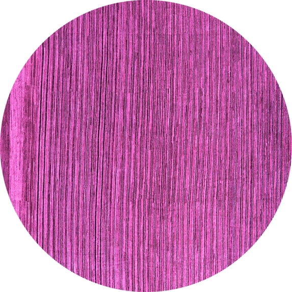 Ahgly Company Indoor Round Abstract Pink Modern Area Rugs, 7' Round