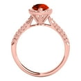 thumbnail image 4 of Aonejewelry 1.55 Ct. Ttw Diamond and Pear Shaped Garnet Ring in 10K Rose Gold, 4 of 4