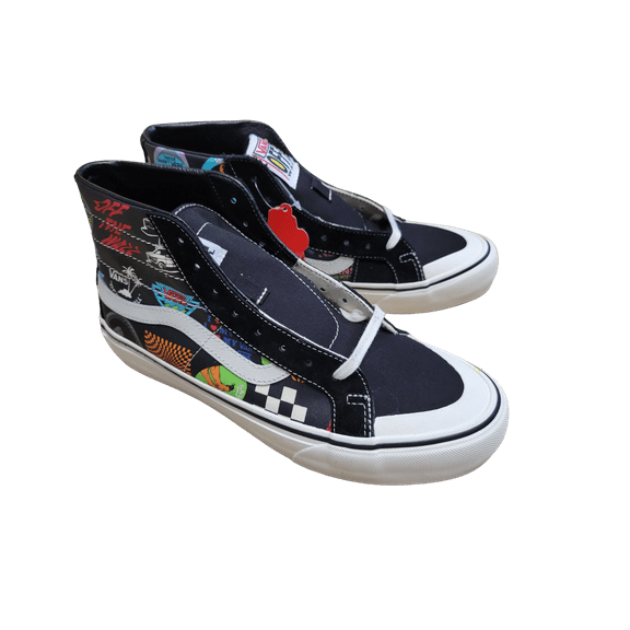 Vans SK8 Hi 138 Decon V66 Black/Multi Men's Classic Skate Shoes Size 10.5