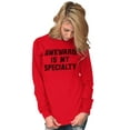 thumbnail image 3 of Awkward Specialty Funny Sarcastic Long Sleeve TShirt Men Women Brisco Brands S, 3 of 5