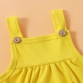thumbnail image 3 of Gubotare Baby Rompers Girl Long Sleeve Baby Girls Boys Clothes Crewneck Sweatshirt Long Sleeve Romper Bodysuit Checkerboard Pullover Top,Yellow 9-12 Months, 3 of 5
