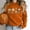 #1 Orange, variant on Lolmot Women's Plus Size Halloween Pullovers Sweatshirts Fun Pumpkin Graphic Print Long Sleeve Crewneck Sweatshirts Tops