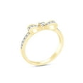 thumbnail image 3 of AFFY 1/4 Carat Round Cut White Natural Diamond Bowknot Wedding Band Ring In 10K Yellow Gold (Clarity : I2-I3, Color : I-J, 0.25 Cttw) Size 9, 3 of 4