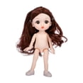thumbnail image 4 of Preciosa muñeca de moda con articulaciones flexibles, muñecas BJD para vestir, muñecas de pelo suave, bricolaje estilo c, 4 of 9