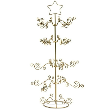 27 Golden Star Christmas Tree 16 Ornaments Stand Holder 27 Golden Star Christmas Tree 16 Ornaments Stand Holder