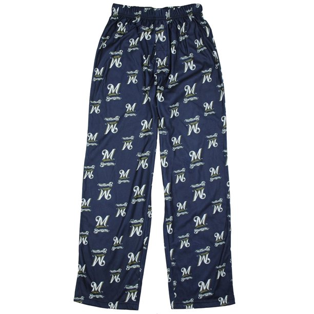 MLB Little Kids / Youth Milwauke Brewers Brushed Lounge Pajama PJ Pants
