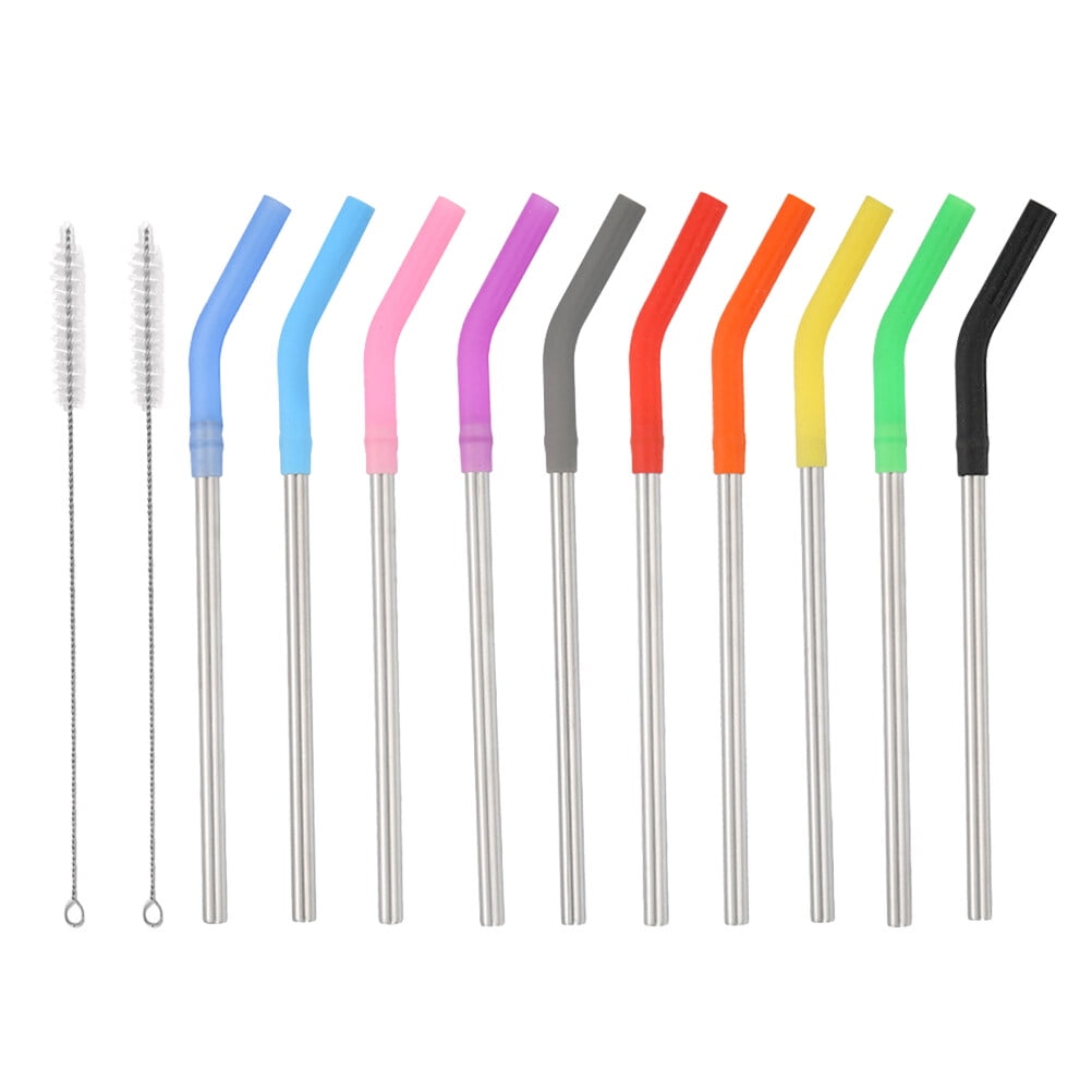 12mm Silicone Straw Tips Cover Metal Stainless Steel Straw Nozzle Suitable  For 1/2 inch Wide Reusable Straw Cover Bar Accessory