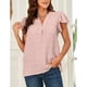 thumbnail image 3 of Blusa De Manga Corta,Blusa De Manga Corta De Jacquard Blusa De Jacquard Con Cuello En V Blusa Suelta De Jacquard Top Rendimiento Sólido, 3 of 6